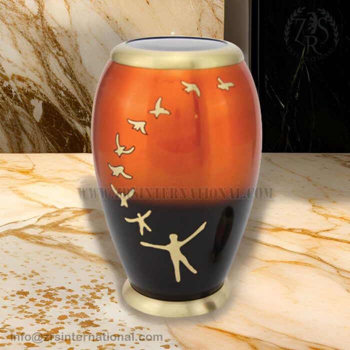 Brass Cremation Urn for Ashes, Brass, Urn, Adult Sized Cremation Urn