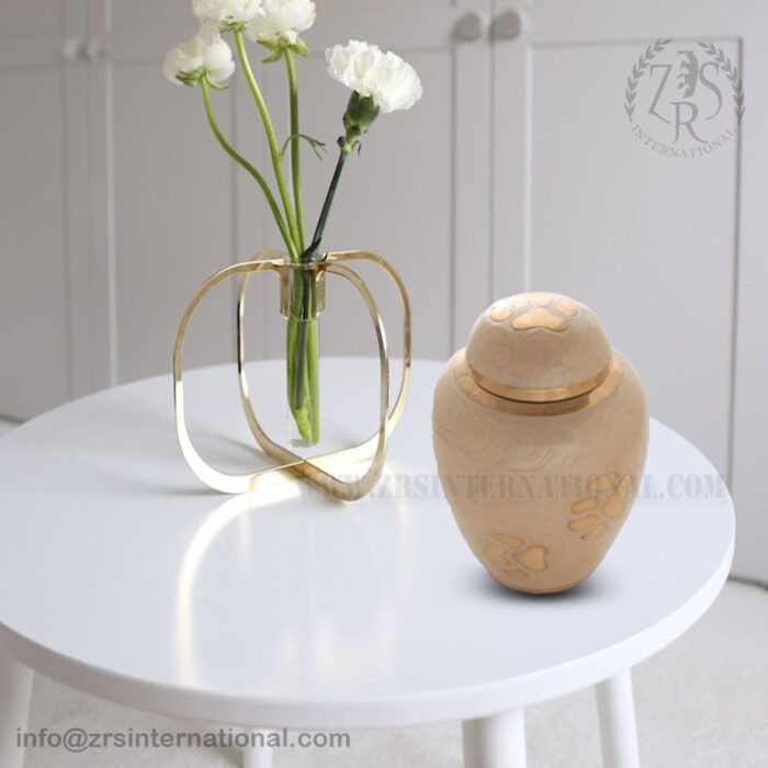 Cremation Urn With -Paw Design Premium Funeral | Keepsake Pet Memorial Urn