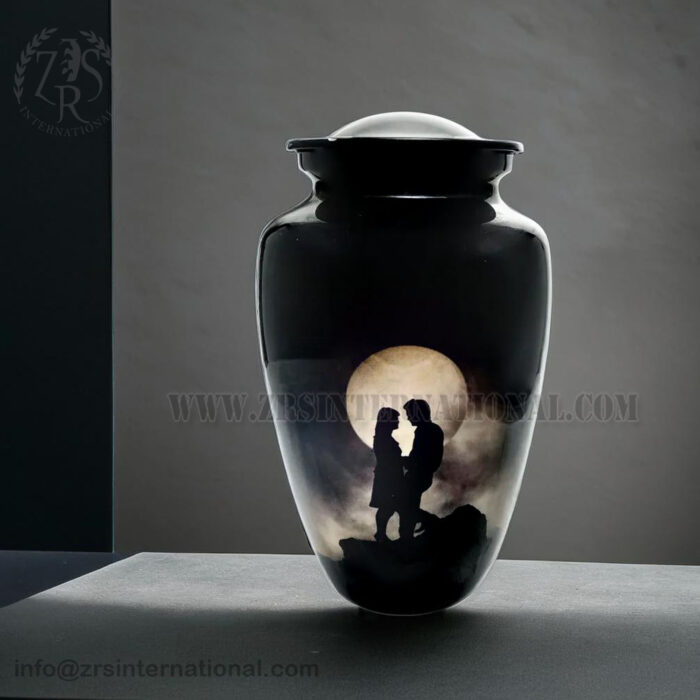 Beautiful Couple With Moon Mountain Adult Urn Best Female Urn For Human Ashes
