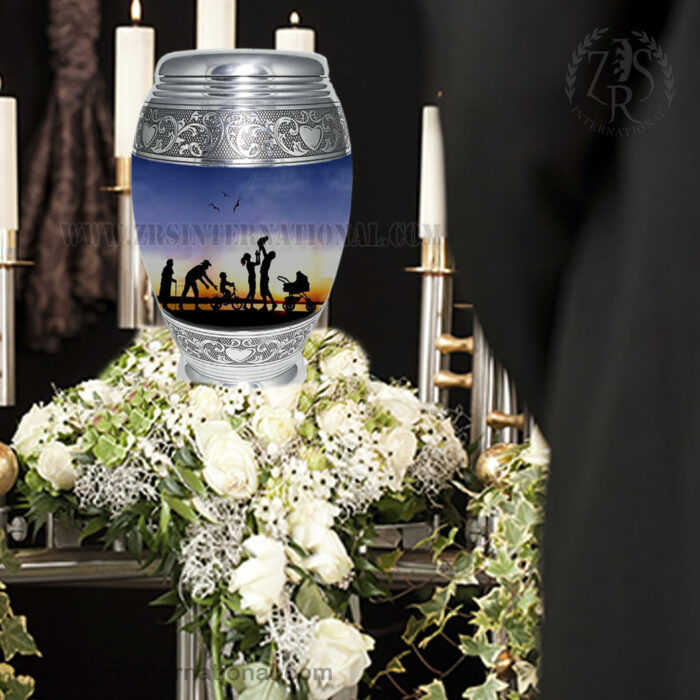 Cremation Urns-Loving Couple On The Beach Side Adult Urn