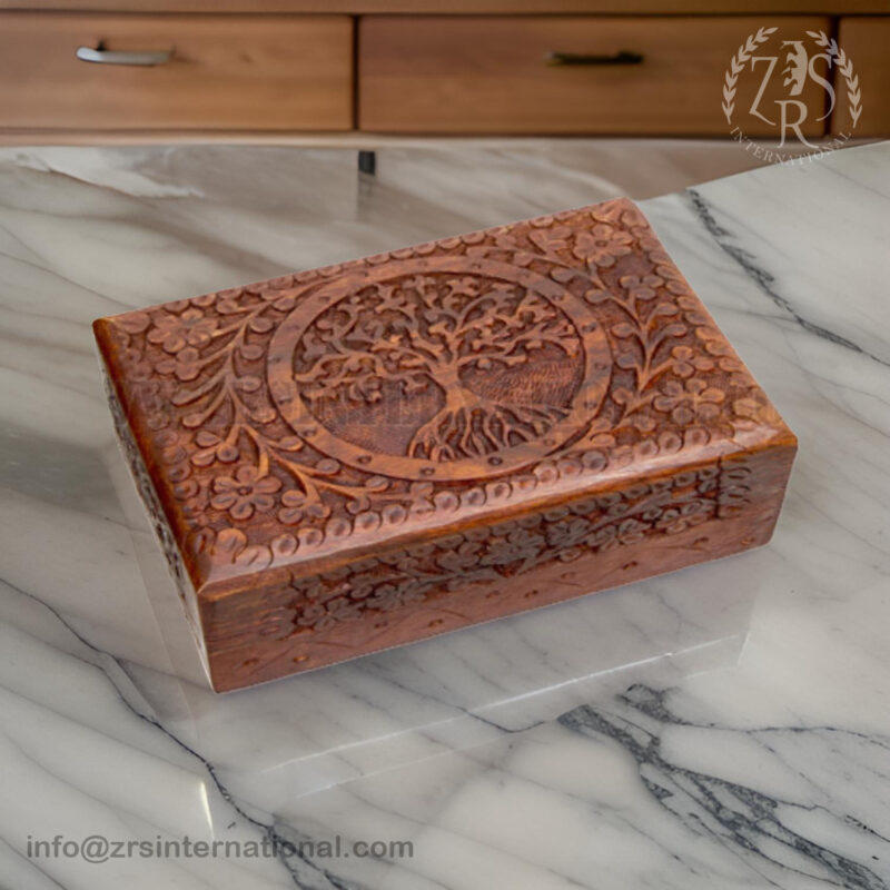 Wooden Cremation Urns for Human Ashes-Funeral Memorial Box - Adults, Men, Women