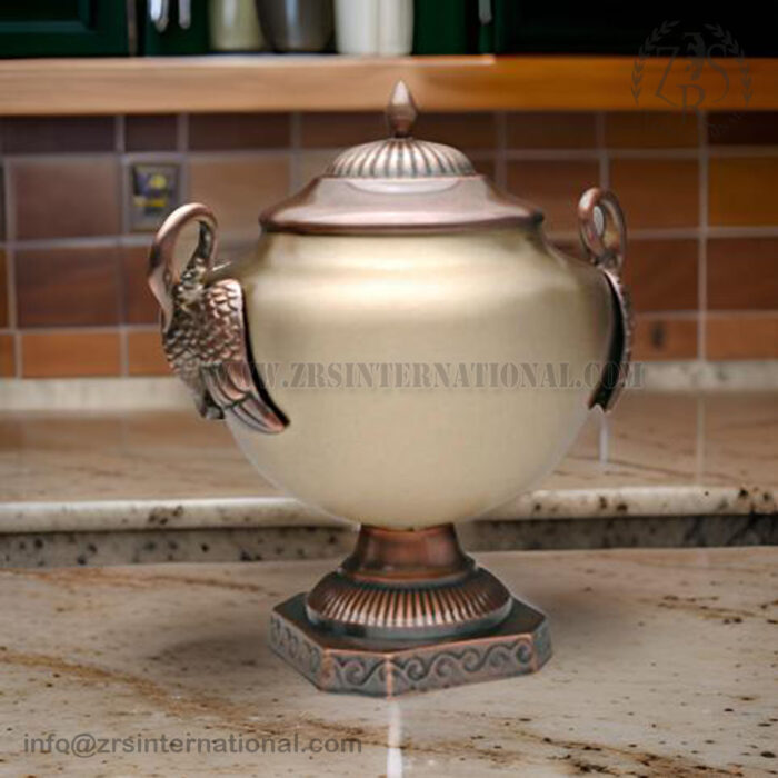 Brass Cremation Urn for Adult Human Ashes